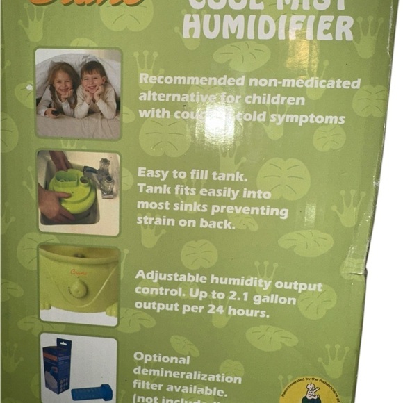Crane Green Frog 2.1 Gallon Cool Mist Humidifier for Kids - Picture 5 of 9